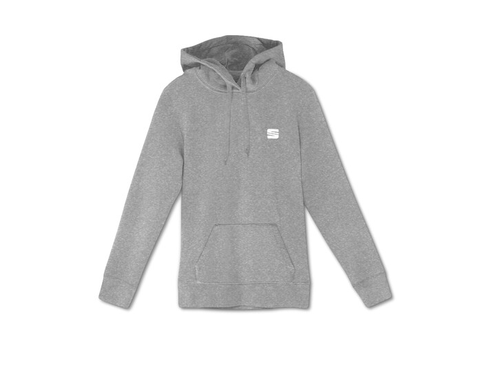 SEAT Herren Hoodie, Bio Baumwolle dunkelgrau