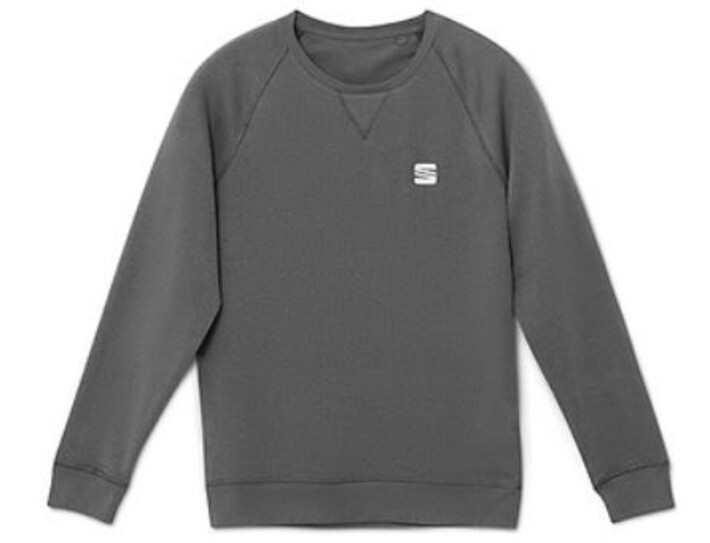 SEAT Herren Pullover, Bio Baumwolle dunkelgrau