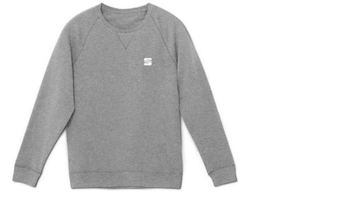 SEAT Herren Pullover, Bio Baumwolle hellgrau