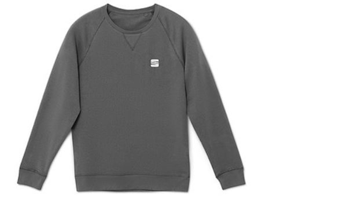 SEAT Herren Pullover, Bio Baumwolle dunkelgrau