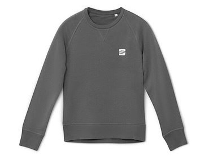 SEAT Damen Pullover, Bio Baumwolle dunkelgrau