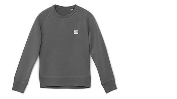 SEAT Damen Pullover, Bio Baumwolle dunkelgrau