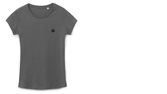 SEAT Damen T-Shirt, Bio Baumwolle, dunkelgrau