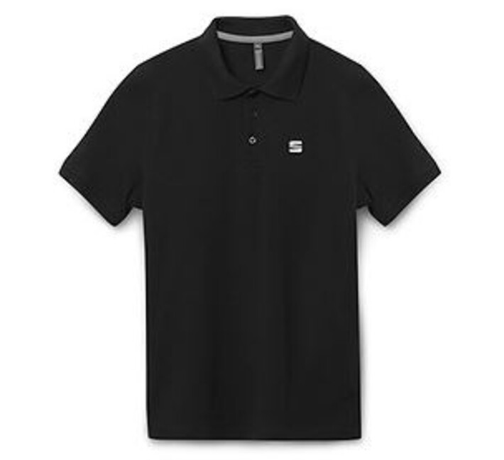 SEAT Herren Kurzarm Polo Shirt, schwarz