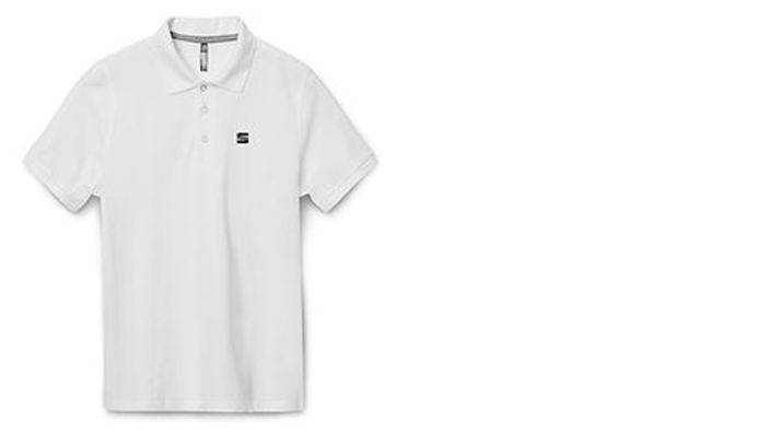 SEAT Herren Kurzarm Polo Shirt, weiß