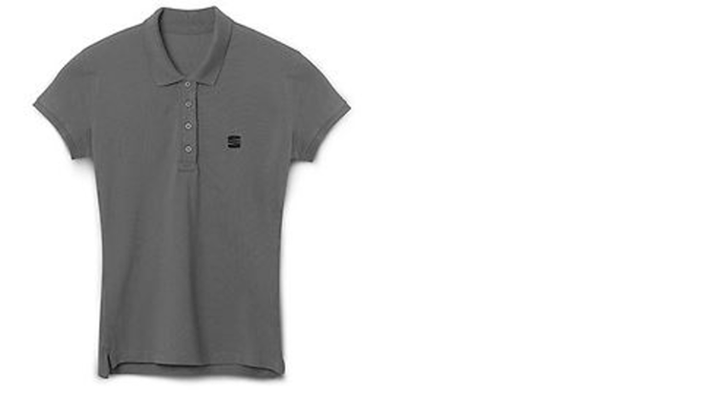 SEAT Damen Polo Shirt, Bio Baumwolle, grau