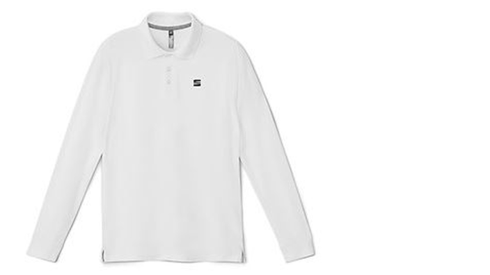 SEAT Herren Langarm Polo Shirt, weiß