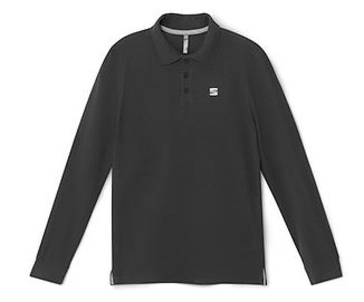 SEAT Herren Langarm Polo Shirt, grau